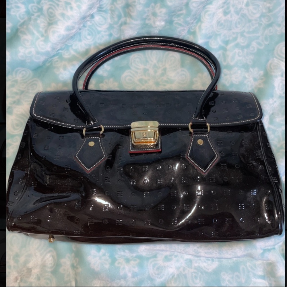 Arcadia leather patent bag